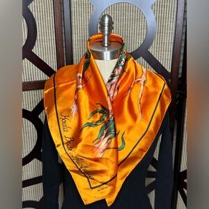 Beautiful bright orange Australian scarfs depicting sweet koala bears RARE FIND